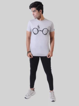 Crew Neck Grey Graphic Tee