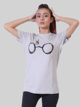 Crew Neck Grey Graphic Tee